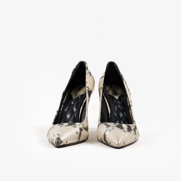 Brian Atwood Gold Snakeskin Pumps - Picture 2 of 9